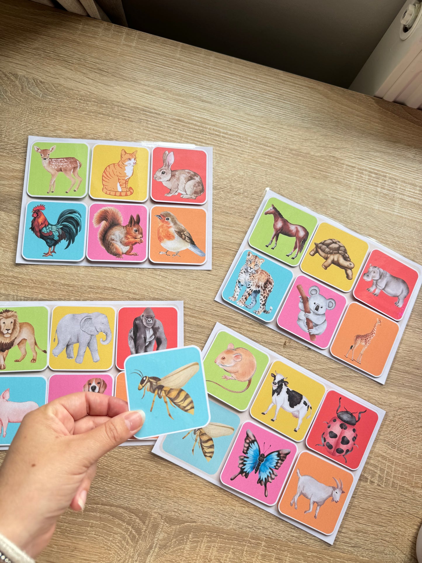 Jeu | Loto 4 planches ANIMAUX