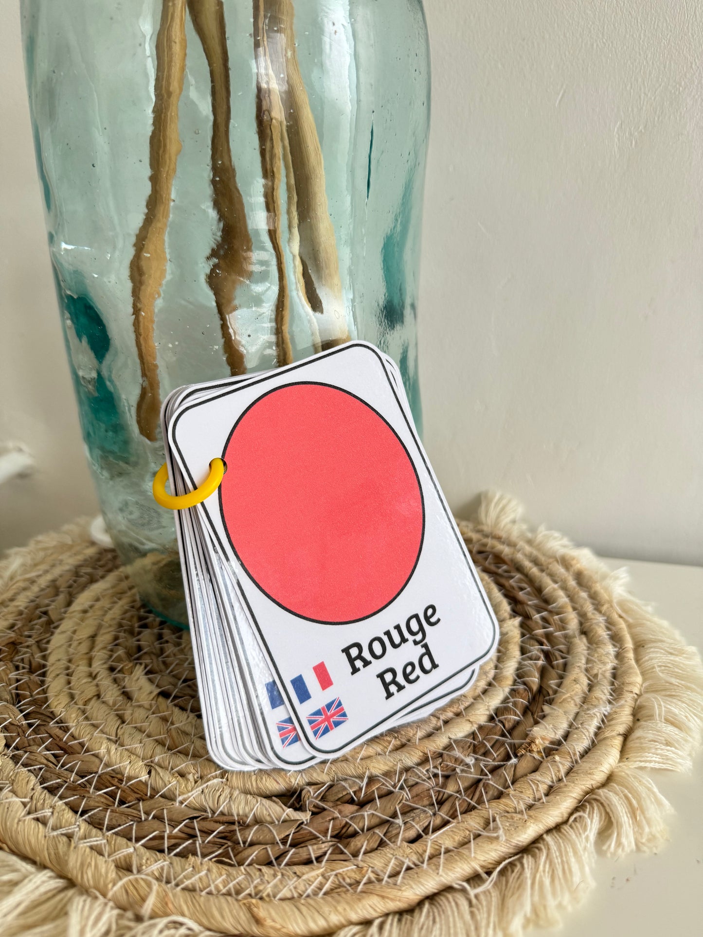 12 cartes couleurs français et anglais