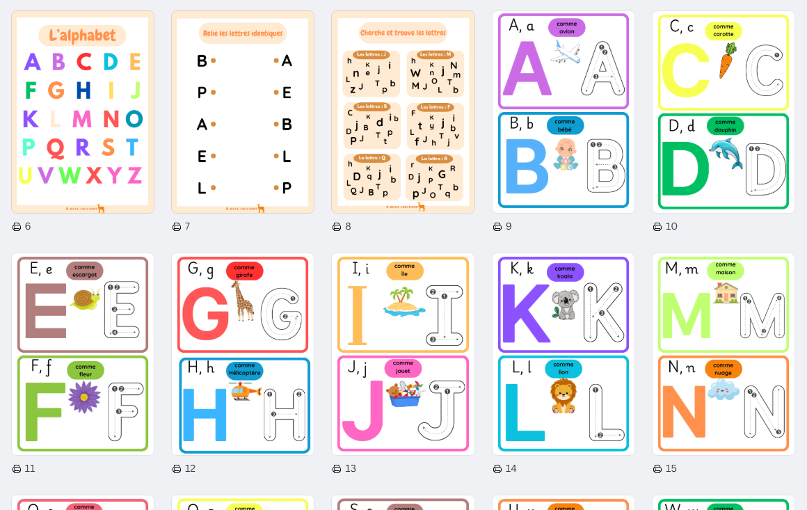 Livret d'activités de l'alphabet