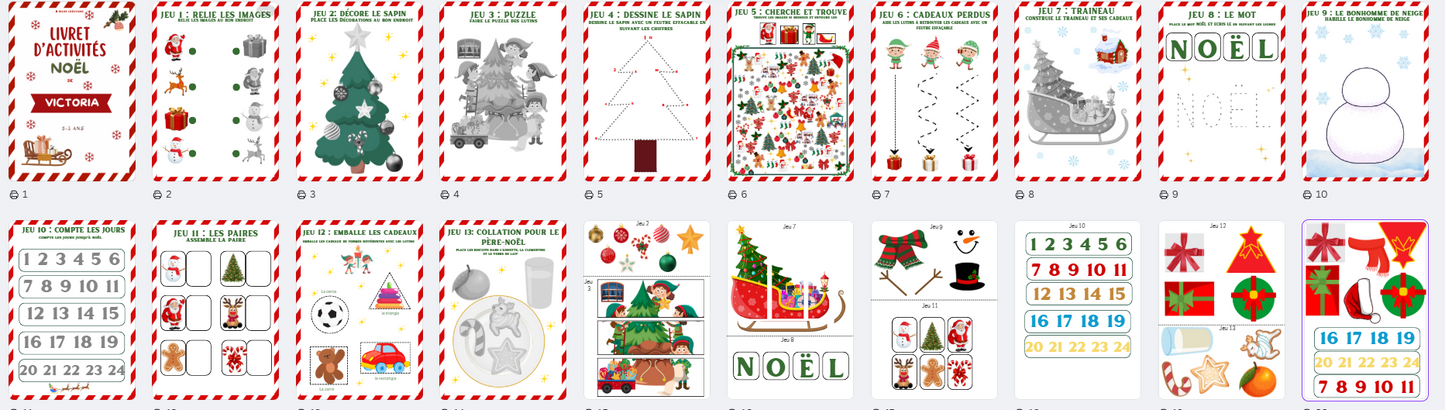 PDF Livret d'activités de Noel de 3 ans à 5 ans