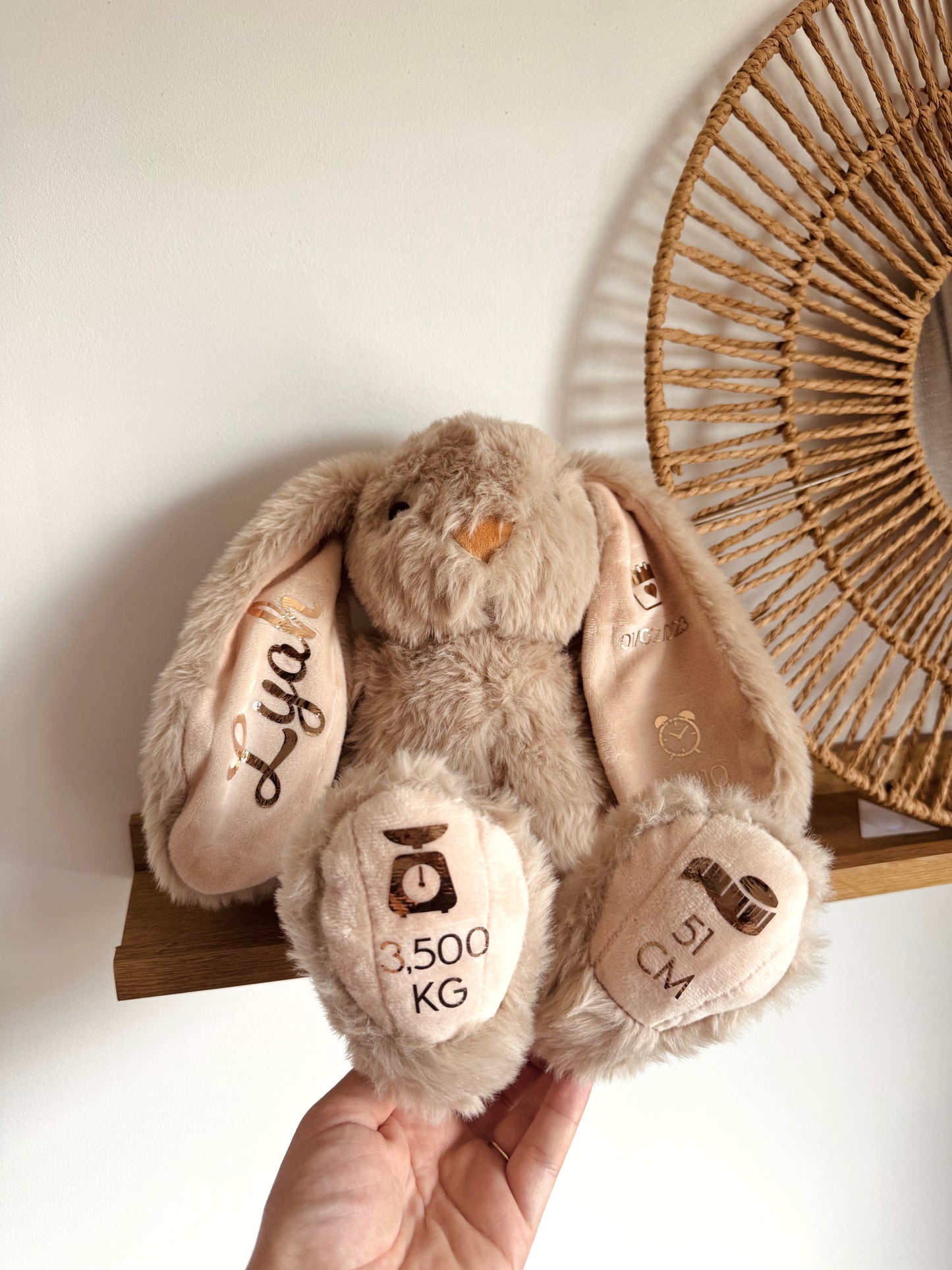 Peluche lapin personnalisée