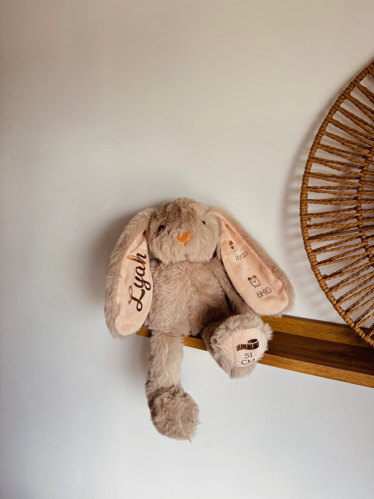 Peluche lapin personnalisée