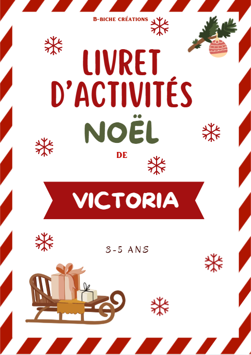 Livret d'activités de Noel de 3 ans à 5 ans